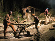 MANISCALCHI/FARRIERS: Stefano Basso, Domenico Bongiovanni and Giovanni Pastorelli act as farriers, making horseshoes for horses and fitting them on their hooves. (Gianluca Avagnina Photography)