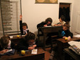 SCUOLA/SCHOOL: Local kids act as pupils in a very small “shcořa”, Kye for school, in which an old abacus and planisphere can be observed.