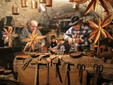 STAGNINI/ TINSMITHS: Giovanni Luciano, Daniele Magnino, Emanuele, Magnino and Giovanni Bertolino perform the “tore”, Kye work for “tinsmiths”, workers who made or repaired things of tin of tinplate. (Gianluca Avagnina Photography)