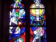 Choir window Skt. Stephan Church in Mainz,Credit Russavia) Marc Chagall, strive for a peace between the Jews and the Germans, has designed this unique choir windows in Germany between 1978 and 1985.