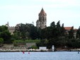 Lerins Monastery Ile St Honorat seen from Ste Marguerite,credit Christophe.Finot