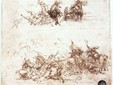 Studie von Schlachten auf Pferderücken und zu Fuss