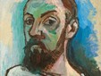 Matisse Selbst-Portrait in gestreiftem T-shirt 1906
