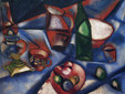 MarcChagall,1912, still life (Nature morte), oil on canvas, private collection,Credit Coldcreation
