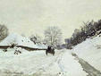 Monet, Kutsche, eingeschneite Strasse , Kredit  Facebook Seite GAM