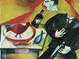 Marc Chagall, 1911-12, The Drunkard (Der Betrunkene), 1912, oil on canvas. Private Kollektion,Kredit  Coldcreation