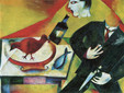 Marc Chagall, 1911-12, The Drunkard (Der Betrunkene), 1912, oil on canvas. Private Kollektion,Kredit  Coldcreation