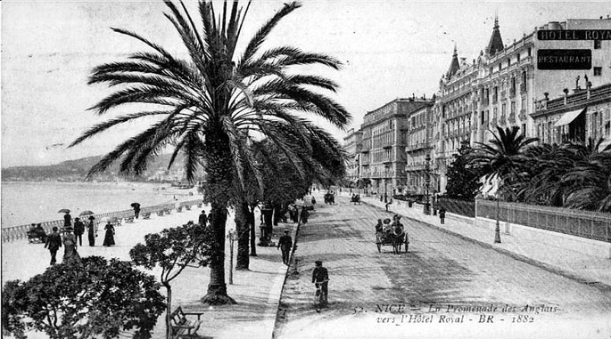 Promenade des Anglais in 1882.