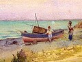 Hermann Nestel, beach in Bordighera