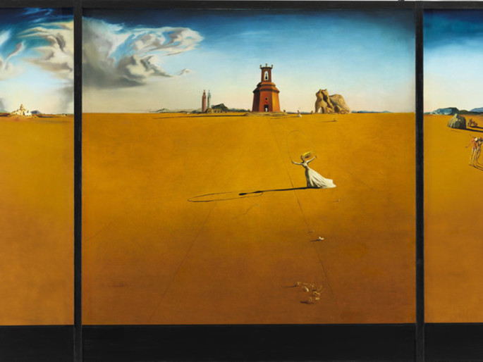 Dali, Landschaft mit Mädel seilspringend