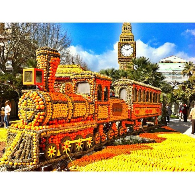 Where do all Menton Fete du Citron’s lemons, oranges, and flowers go?