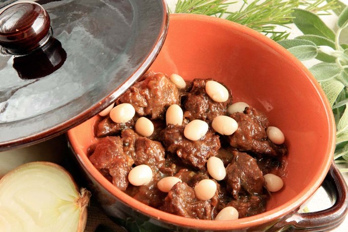 #Wochenrezept: Ziegenfleisch mit weissen #Pigna #Bohnen.