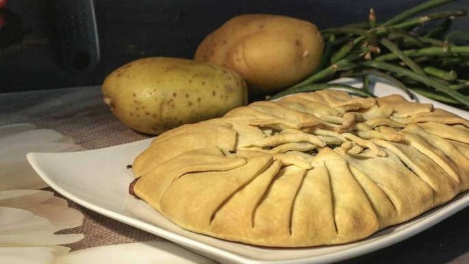 Wochenrezept: ligurischer #Kartoffeln und Brechbohnen Kuchen.